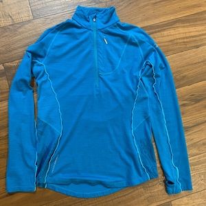 Icebreaker Merino GT Quarter Zip Pullover Teal Top M